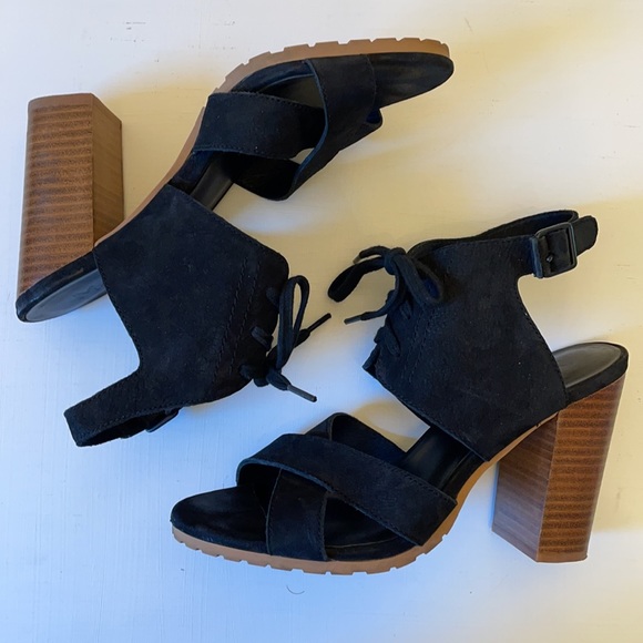 M4D3 Madi Black Nubuck Goat Sandal - Picture 2 of 3